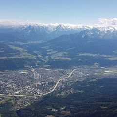 Flugwegposition um 14:23:24: Aufgenommen in der Nähe von Innsbruck, Österreich in 2730 Meter
